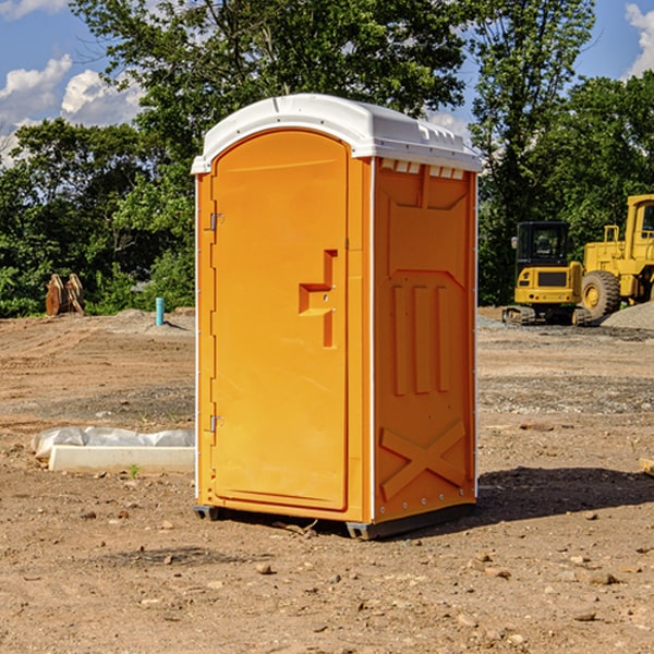 how often are the porta potties cleaned and serviced during a rental period in Advance